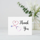 ナース感謝していユーステソスコープハートホリディハガキ シーズンポストカード (スタンド正面)