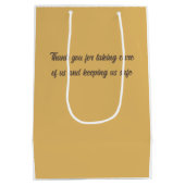 ナース感謝していユー看護感謝の好意引用文 ミディアムペーパーバッグ (裏面)