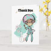 ナース感謝してい君イラストレーション外科医の花の平和 カード (黄色い花)