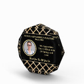 ナース感謝の感謝金ゴールドのパーソナライズ フォトブロック (右)