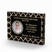 ナース感謝の感謝金ゴールドのパーソナライズ フォトブロック (右)