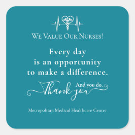 ナース感謝の週ヘルスケア記号バルク スクエアシール