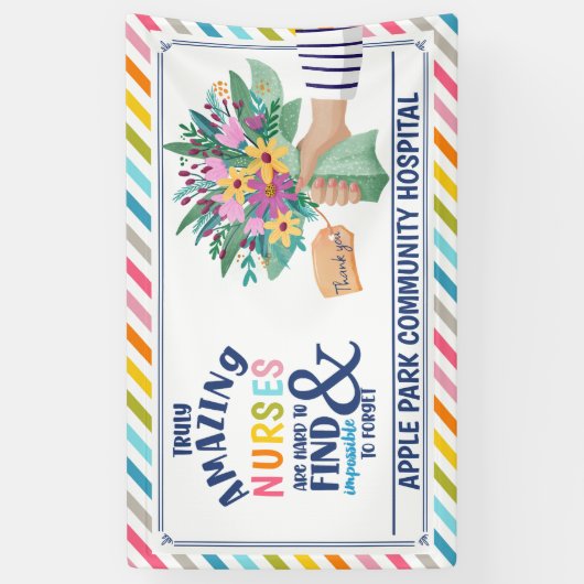 ナース感謝ウィークありがとう素晴らしいナース 横断幕 (縦)