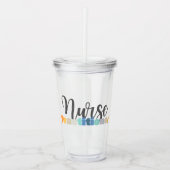 ナース感謝ギフトかわいいナース開業医 アクリルタンブラー (正面)