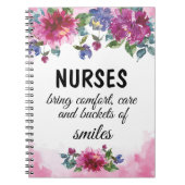 ナース感謝ギフトフローラフェミニンデザイン ノートブック (正面)