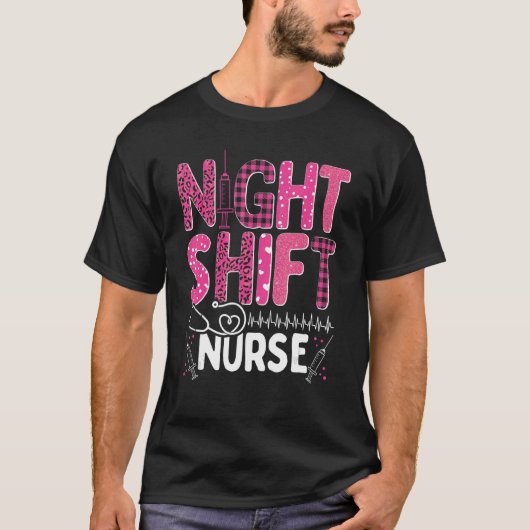 ナース感謝ナイトシフト看護の要点 Tシャツ (正面)