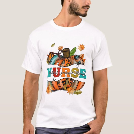ナース感謝パンプキ賛美ンヒョウ Tシャツ (正面)