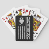 ナース感謝ヒーローハートライフアメリカ国旗 トランプ (裏面)