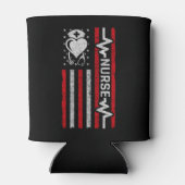 ナース感謝ヒーローハートライフアメリカ国旗 缶クーラー (裏面)