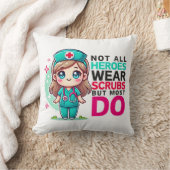 ナース感謝ピロー – ヒーロー衣服スクラブ クッション (ブランケット)