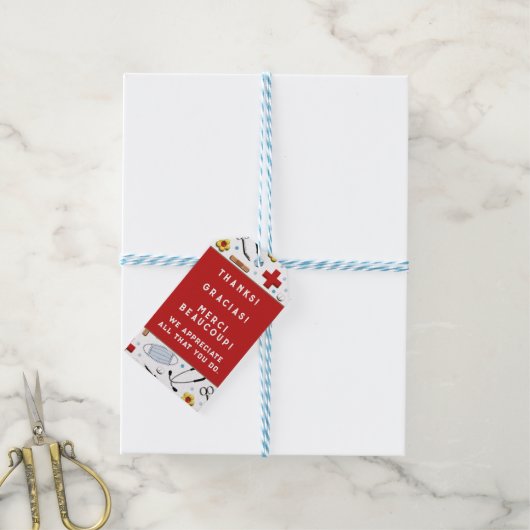 ナース感謝 ギフトタグ (より糸付き)