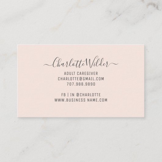 ナース成人介護者フローラ聴診器 名刺 (裏面)