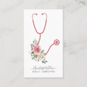 ナース成人介護者フローラ聴診器 名刺 (正面)