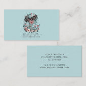 ナース成人介護者ブルー 名刺 (正面/裏面)