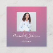 ナース手術ヘルスケアカスタム写真Ommbbre スクエア名刺 (正面)
