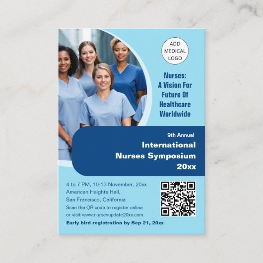 ナース技術者介護者医療会議 名刺 (正面)