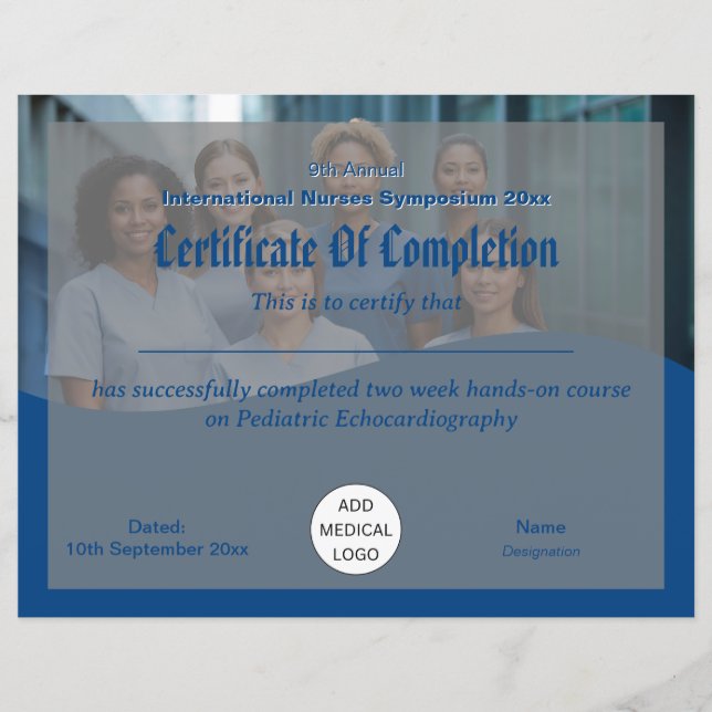 ナース技術者医療会議証明書 (正面)