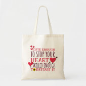 ナース救急医療隊員医療NHS おもしろいハート起動装置 トートバッグ (正面)