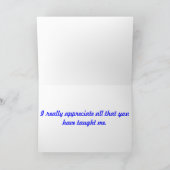 ナース教師「ありがとう」ギフト サンキューカード (内部)