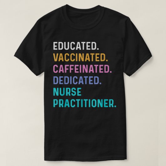 ナース教育カフェイン種別専用Pr Tシャツ (デザイン正面)
