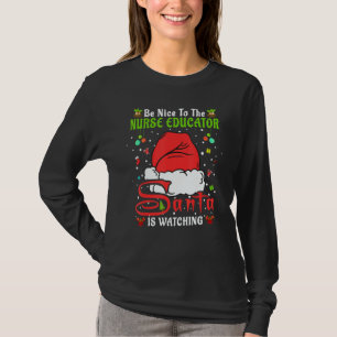ナース教育者さんに優しくして サンタ クリスマスパジャマ Tシャツ
