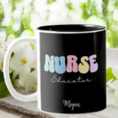 ナース教育者グルーヴィレトロ看護先生 ツートーンマグカップ