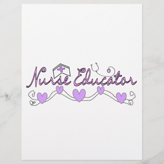 ナース教育者ピンクハートデザイン チラシ (正面)