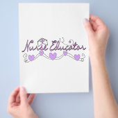 ナース教育者ピンクハートデザイン チラシ (手)