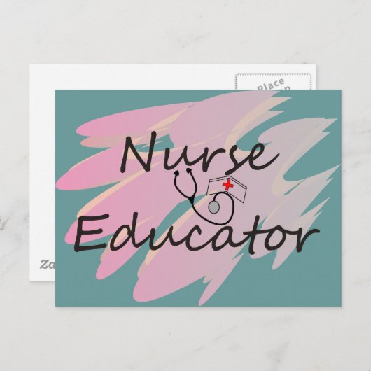 ナース教育者抽象デザイン ポストカード (正面/裏面)