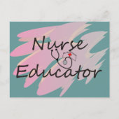 ナース教育者抽象デザイン ポストカード (正面)