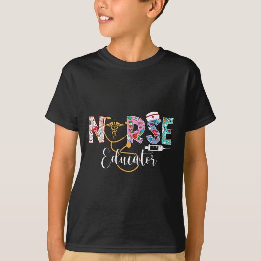 ナース教育者看護学校インストラクターステソスコ Tシャツ (正面)