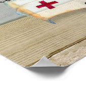 ナース新しい始感動的まりやる気を起こさせる ポスター (角)