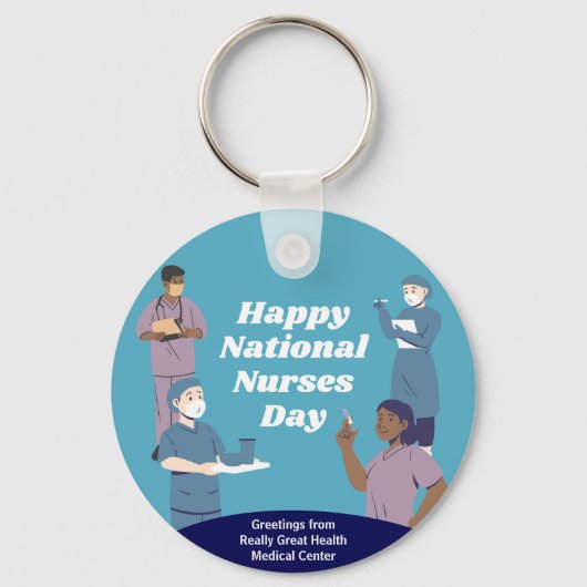ナース日のカスタマイズ可能 キーホルダー (裏面)
