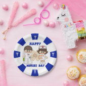 ナース日のカスタムな紙皿7つ ペーパープレート (パーティー)