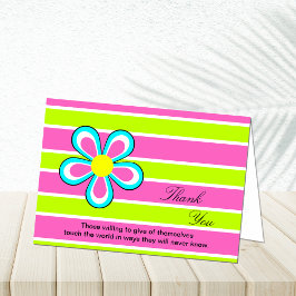 ナース日カード -- 花柄 サンキューカード