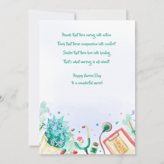 ナース日要素グリーティングカード シーズンカード (正面)