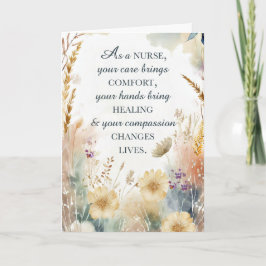 ナース日鑑賞水彩ワイルドフラワー カード