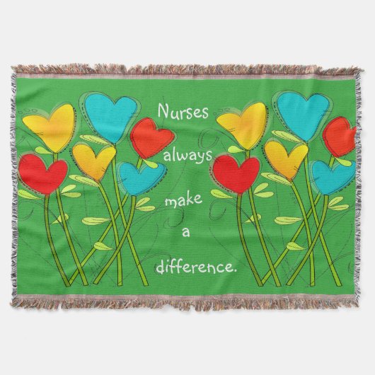 ナース昼寝毛布の差を緑 スローブランケット (正面)