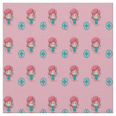 ナース柄 ファブリック (クローズアップ)