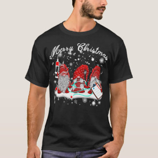 ナース格言サンタクリスマスライト Tシャツ
