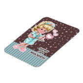 ナース気にとハート。かわいいブロンドナースプレゼント マグネット (左側)