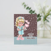 ナース気にとハート。キュートブロンドナース ポストカード (スタンド正面)