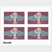 ナース気にとハート。キュートブロンドナース 長方形シール (シート)