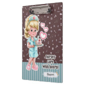 ナース気にとハート。ナース謝礼ギフト クリップボード (左)