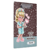 ナース気にとハート。ナース謝礼ギフト クリップボード (右)