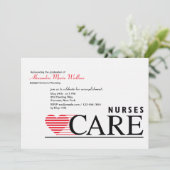 ナース気に看護卒業招待状 招待状 (スタンド正面)