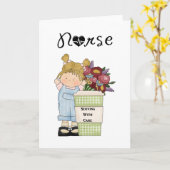 ナース気に空白のの注文 カード (黄色い花)