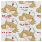 ナース漫画ピマ綿織物 ファブリック (クローズアップ)