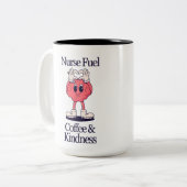 ナース燃料 – コーヒー&やさしさデザイン ツートーンマグカップ (正面左)