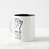 ナース猫のお母さん-ナース猫の所有者 ツートーンマグカップ (正面左)